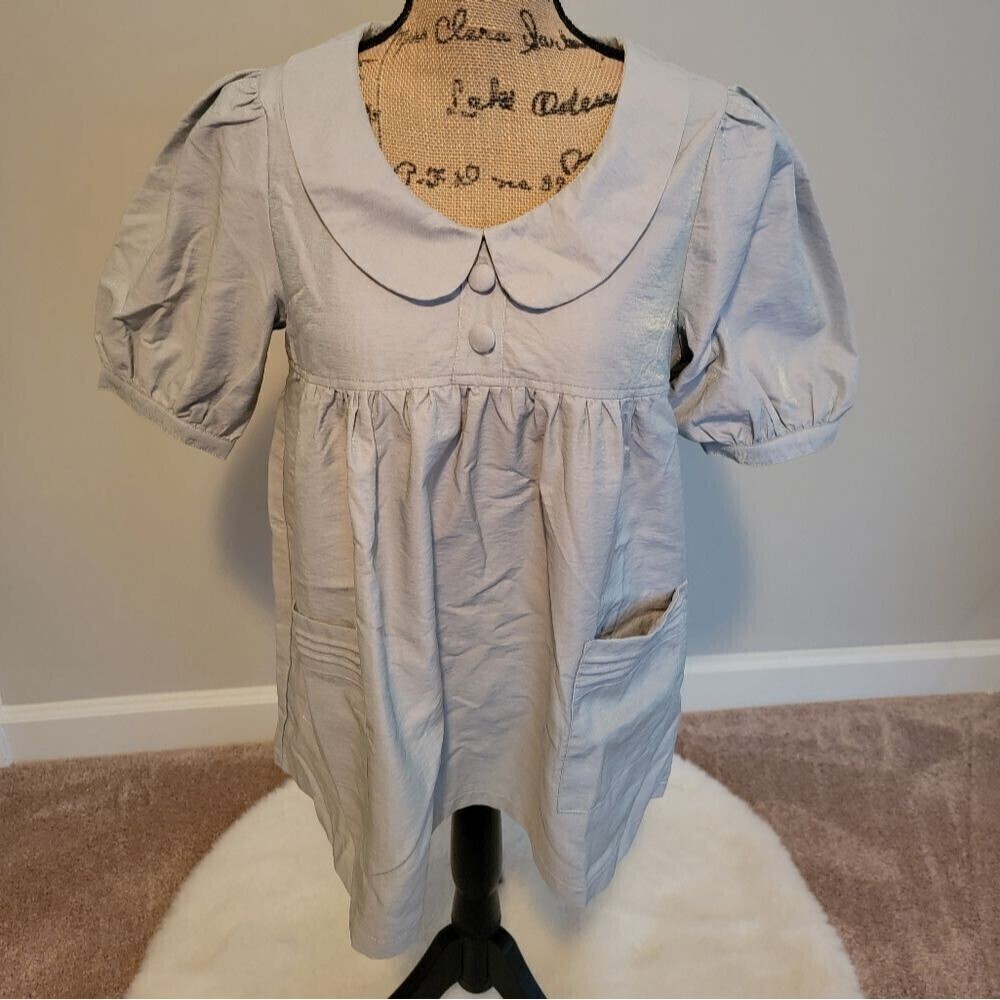 Lovestitch silver gray slip on top with a little shimmer